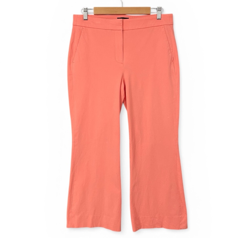 J.Crew Hayden Kickout Crop Pant Bi‑Stretch Cotton Melon Color Size 8
